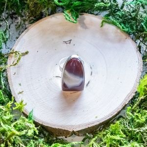 Coyamito Agate Gemstone Silver Ring